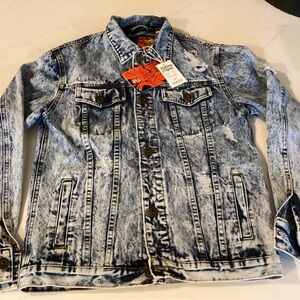 Womens Rolling Paper Y2K Jean Jacket  Retro